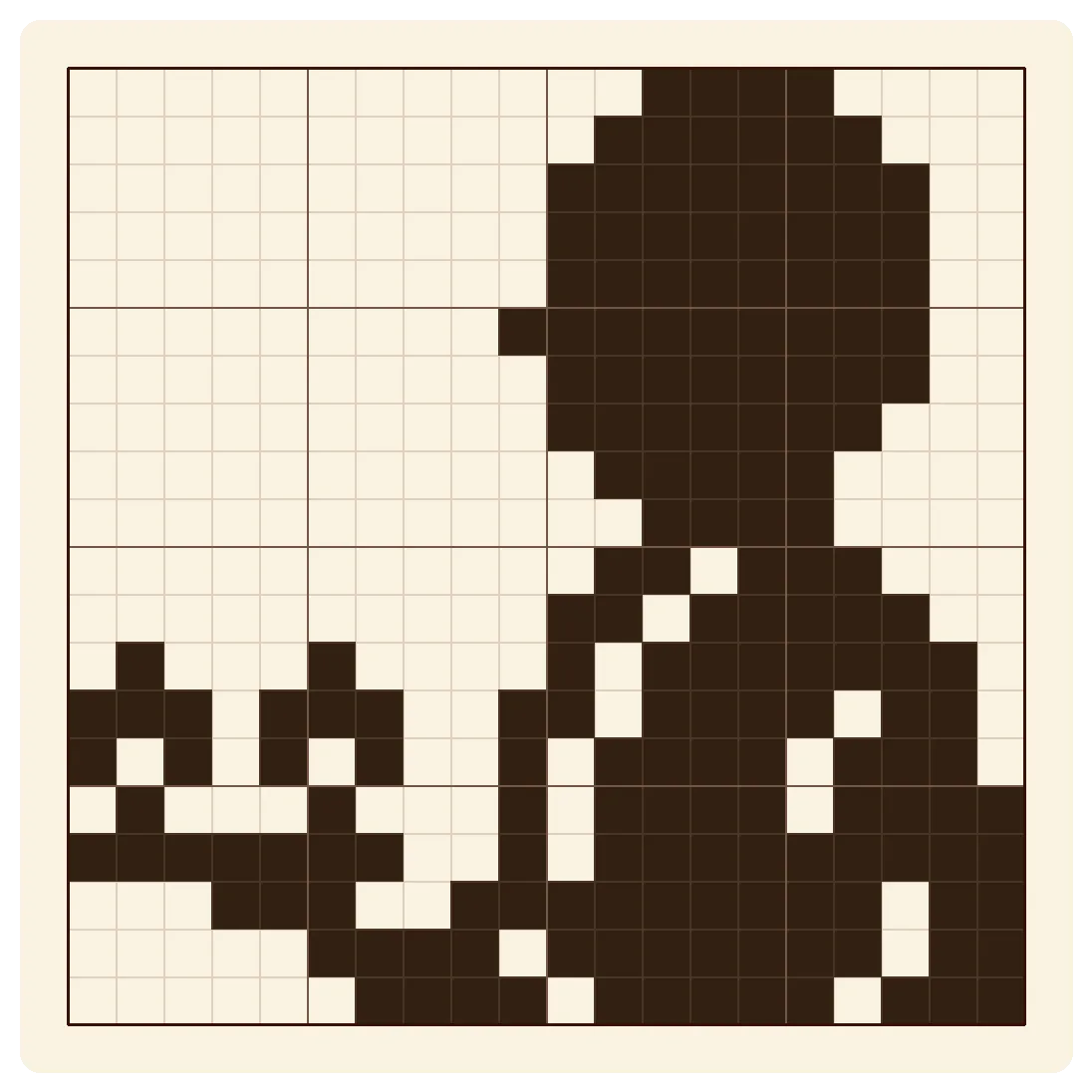Японский кроссворд «Официант» 20x20